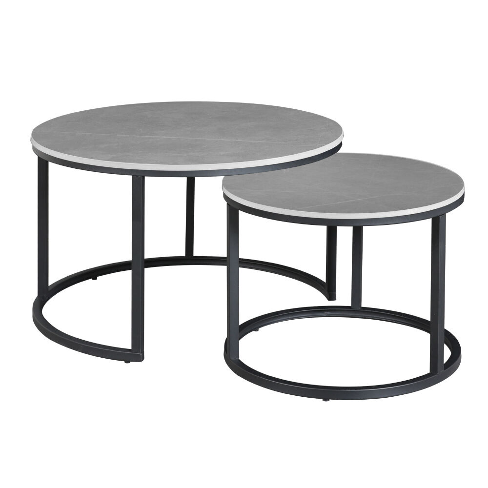 Salontafel Grausano Grijs Ø68 cm - Afbeelding 2
