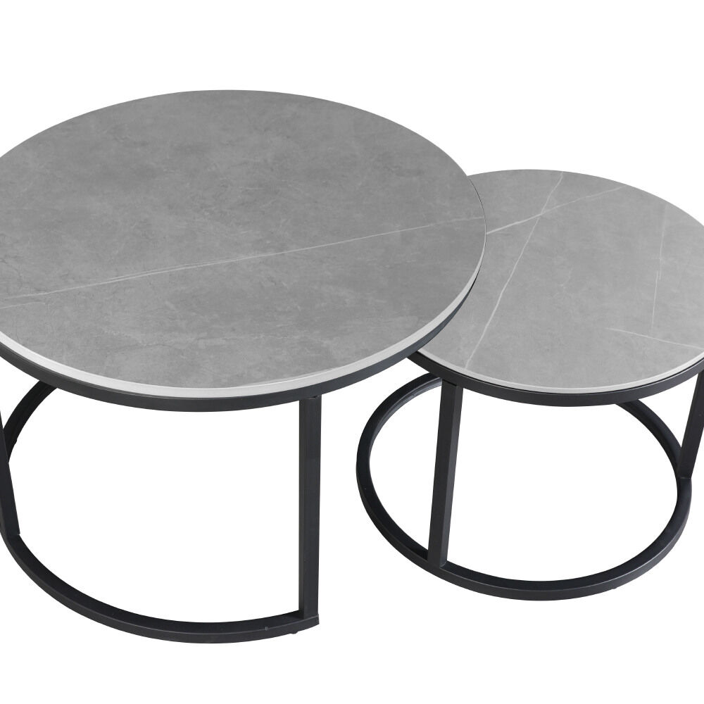 Salontafel Grausano Grijs Ø68 cm - Afbeelding 3