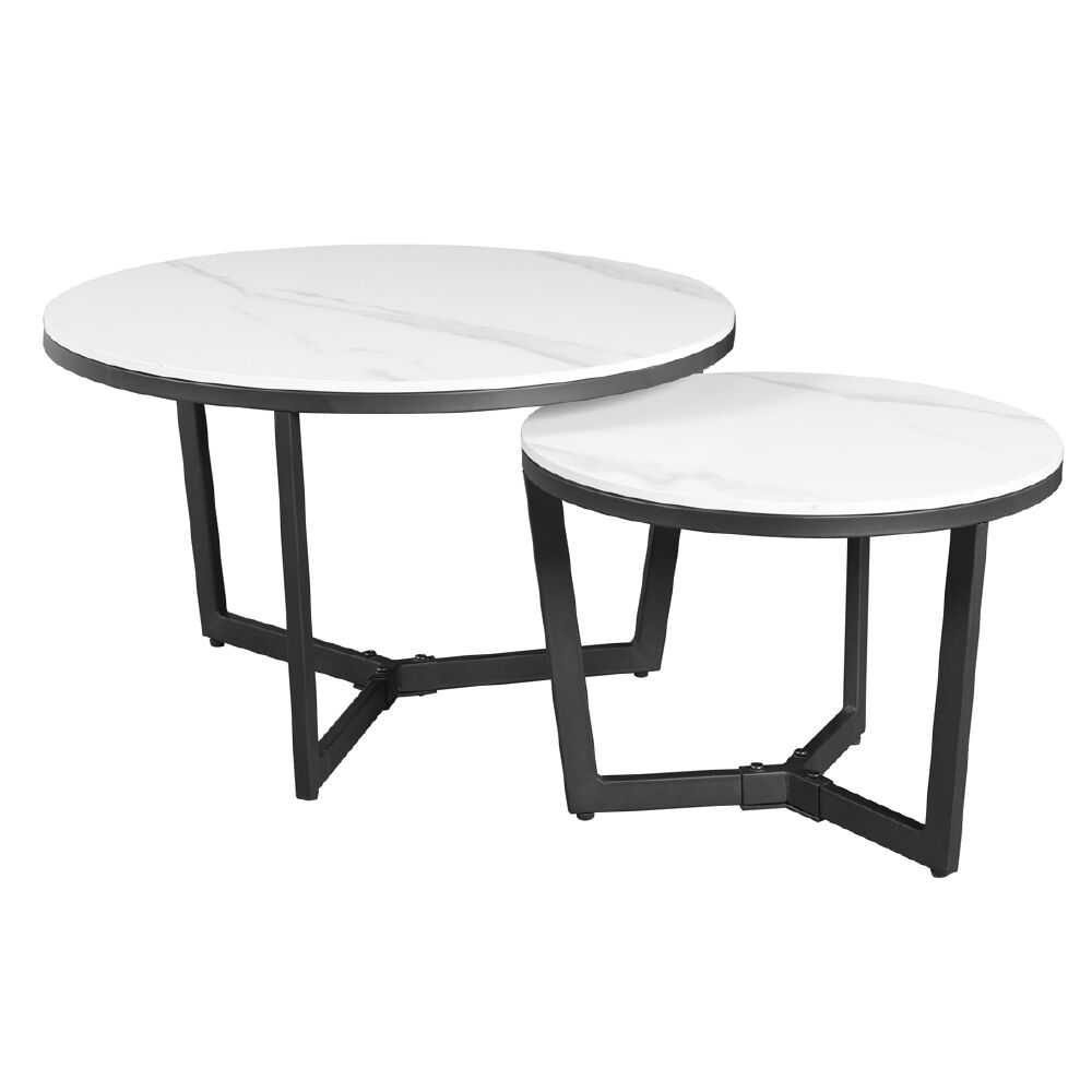 Salontafel Slieltik Wit Ø68,5 cm - Afbeelding 2