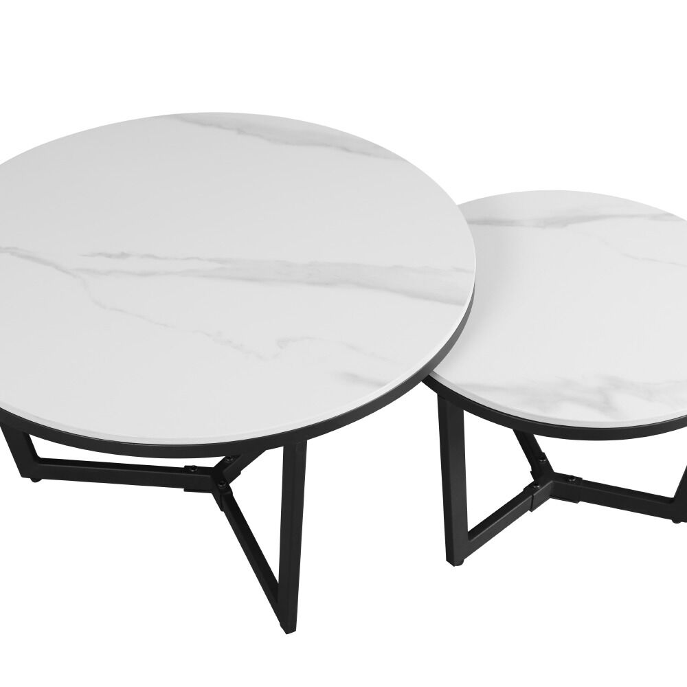 Salontafel Slieltik Wit Ø68,5 cm - Afbeelding 3