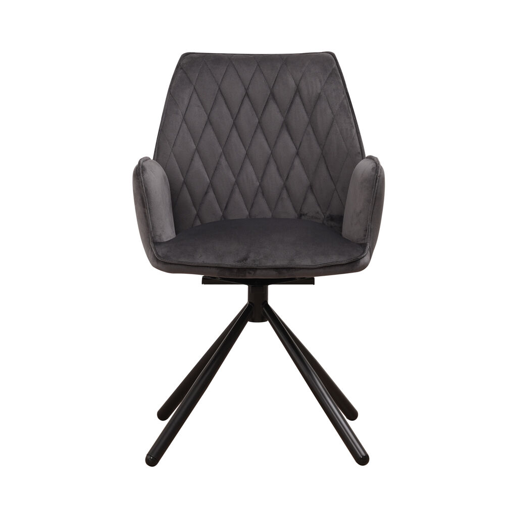 Stoel Breenson Velvet Antraciet - Afbeelding 2