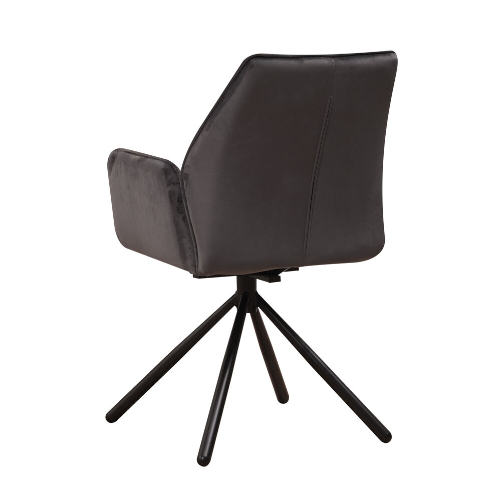 Stoel Breenson Velvet Antraciet - Afbeelding 4