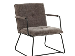 Fauteuil Foondira Chenille Grijs
