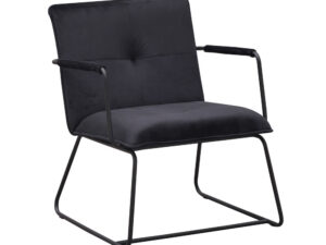 Fauteuil Coltira Velvet Zwart