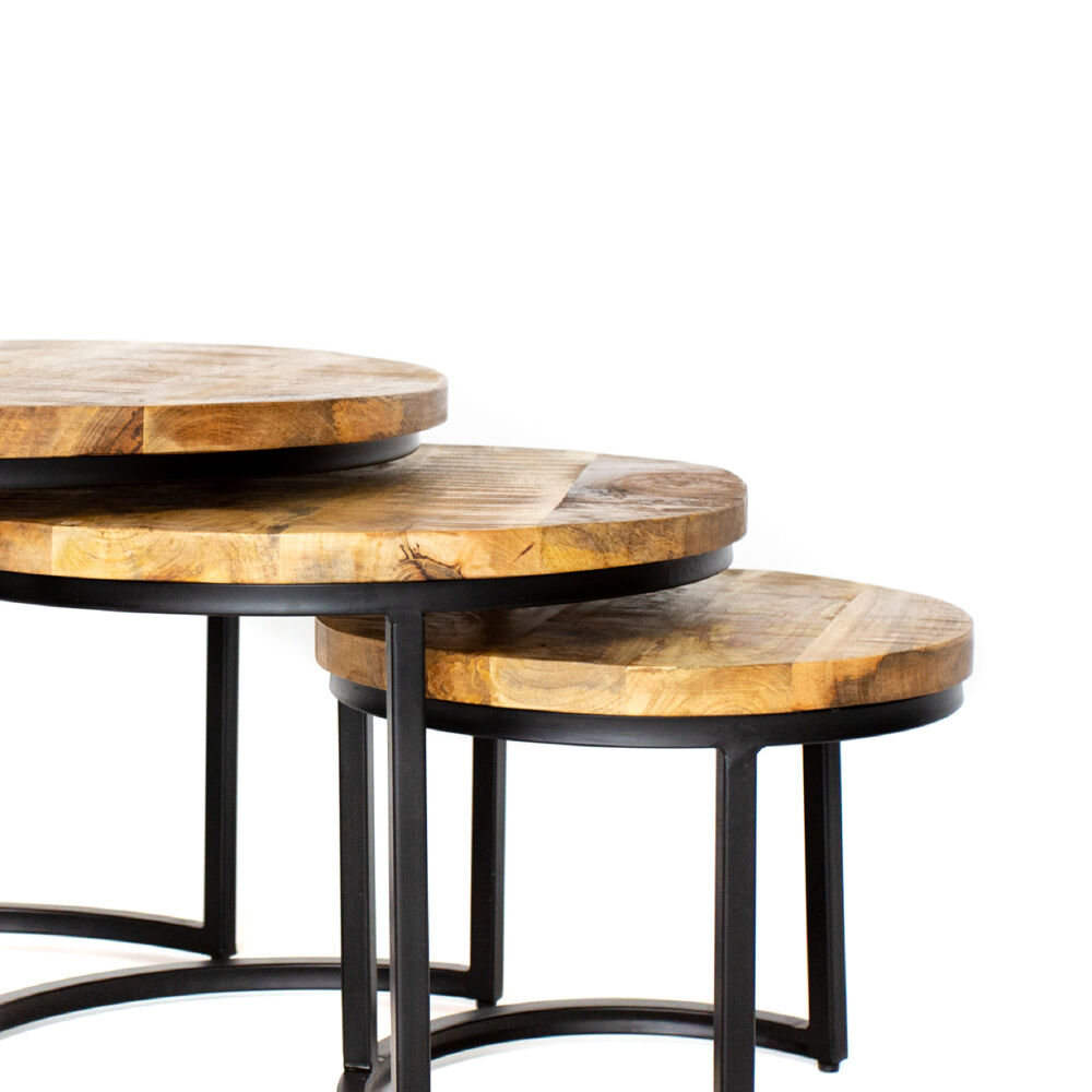 Salontafel Siestano Zwart Ø77 cm - Afbeelding 3