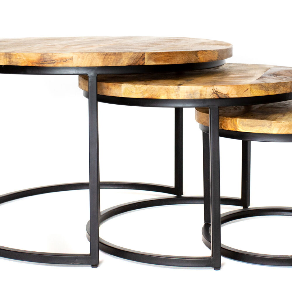 Salontafel Siestano Zwart Ø77 cm - Afbeelding 4