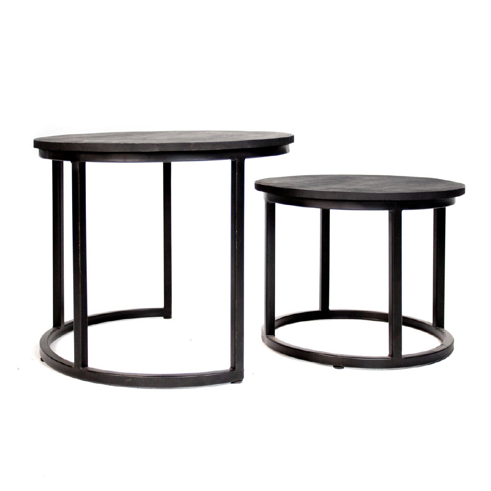 Salontafel Beennond Zwart Ø53 cm - Afbeelding 2