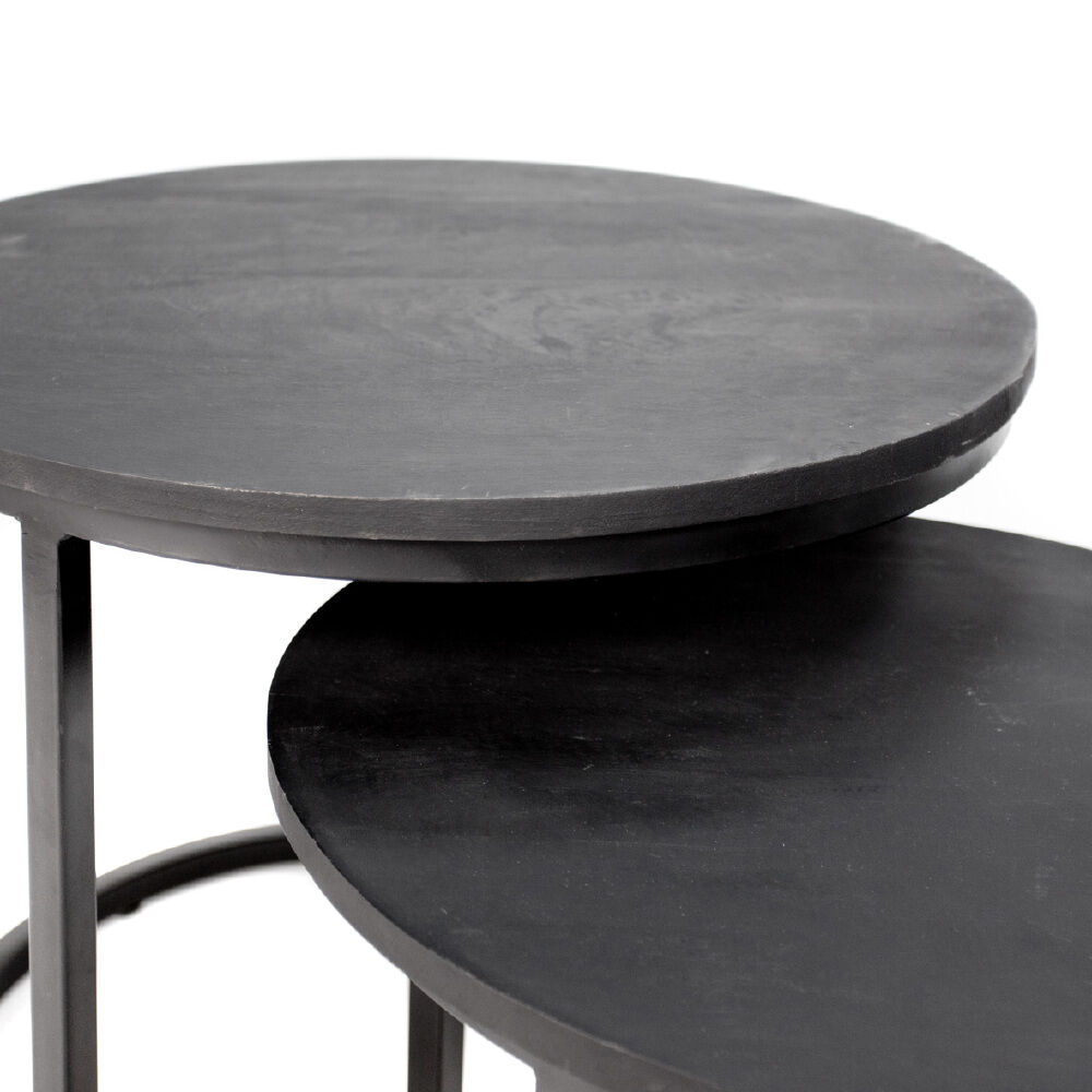 Salontafel Beennond Zwart Ø53 cm - Afbeelding 3