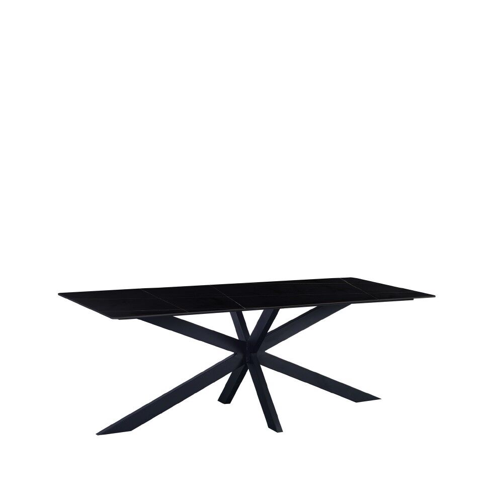 Eettafel Hutero Zwart 170x90 cm