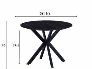 Eettafel Zeeldaro Zwart