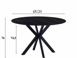 Eettafel Kurdon Zwart