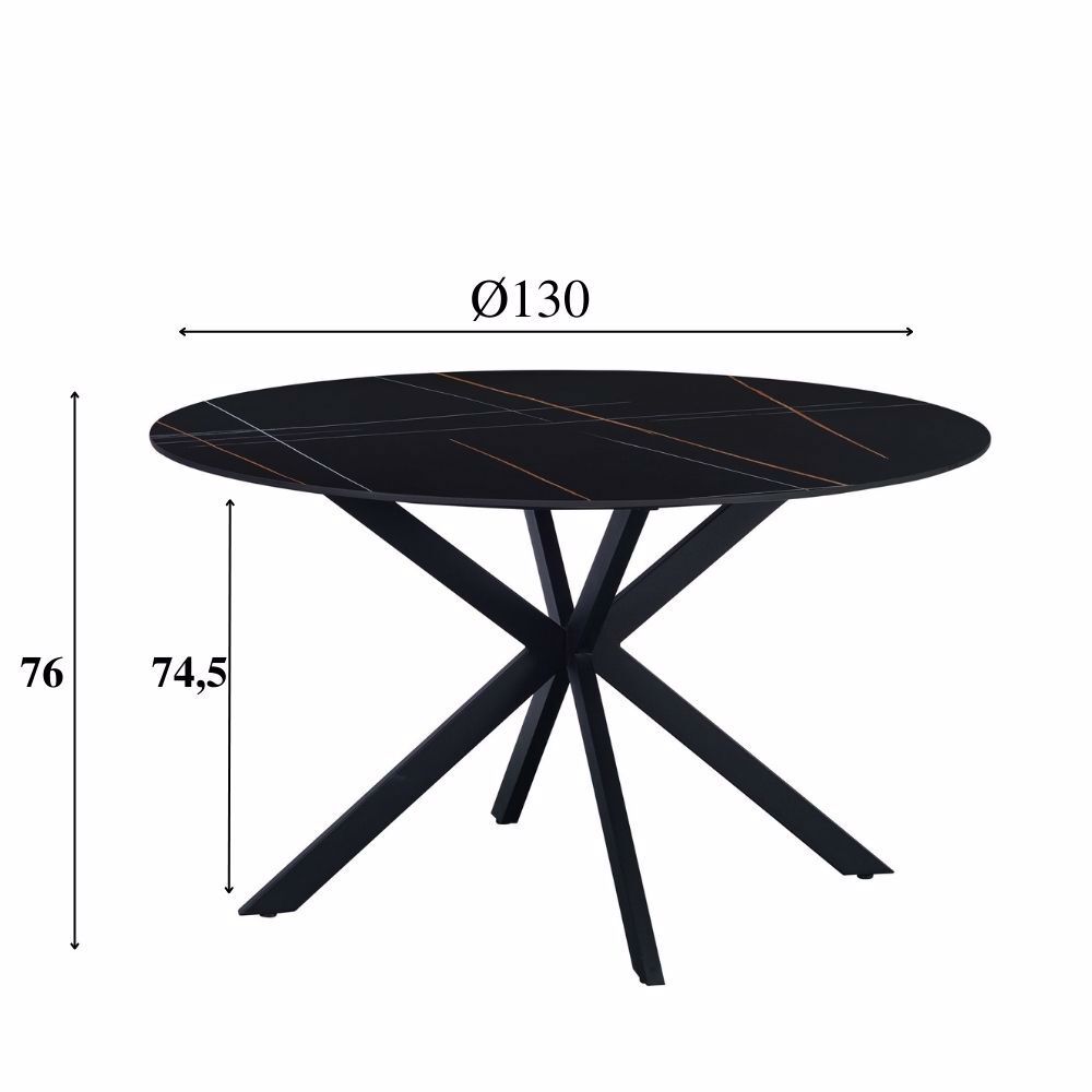 Eettafel Skeivond Zwart
