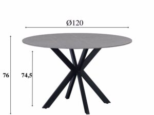 Eettafel Vaumon Grijs