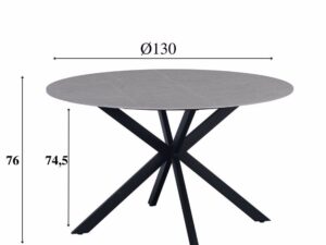 Eettafel Peessira Grijs