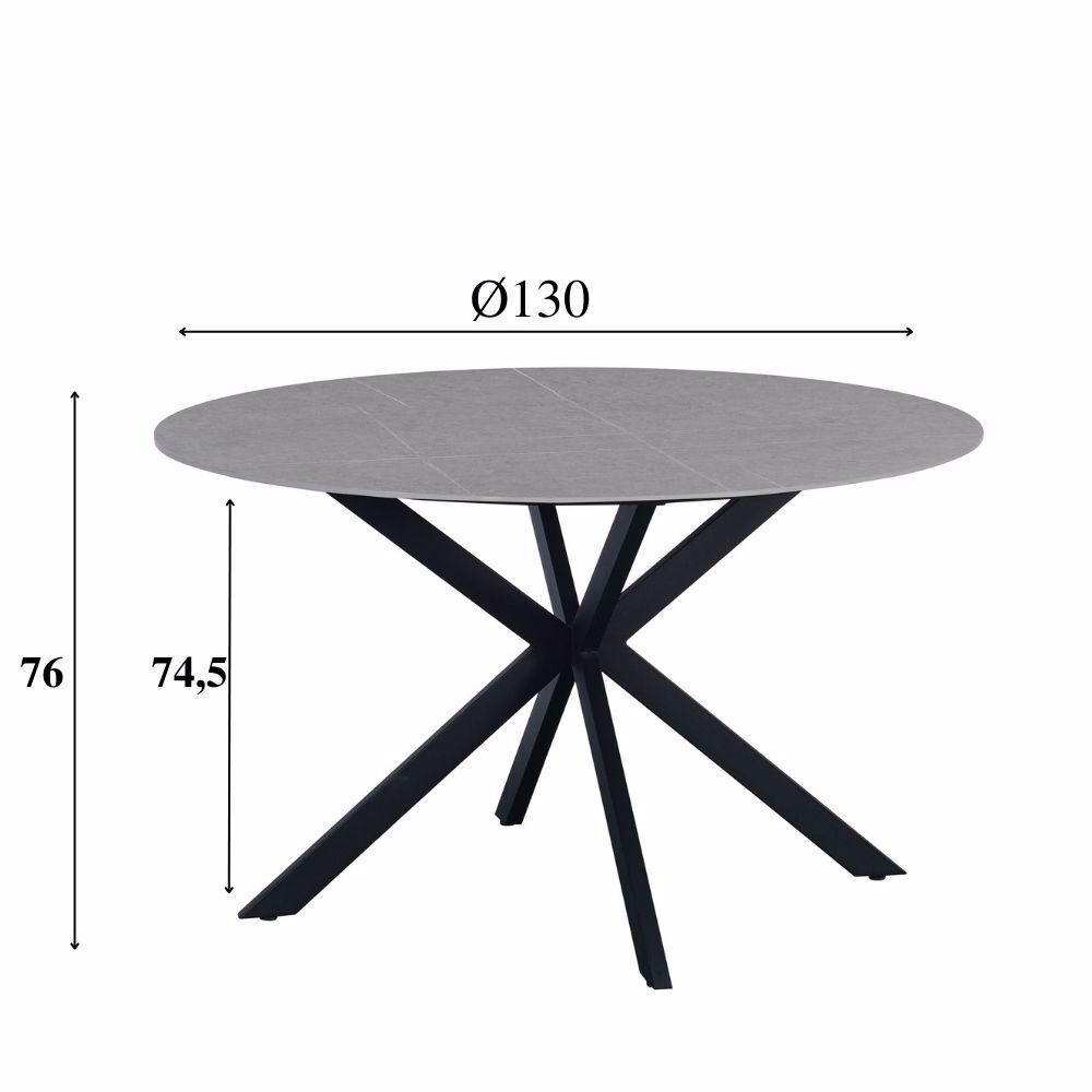 Eettafel Peessira Grijs