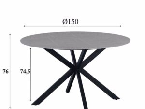 Eettafel Flurdena Grijs