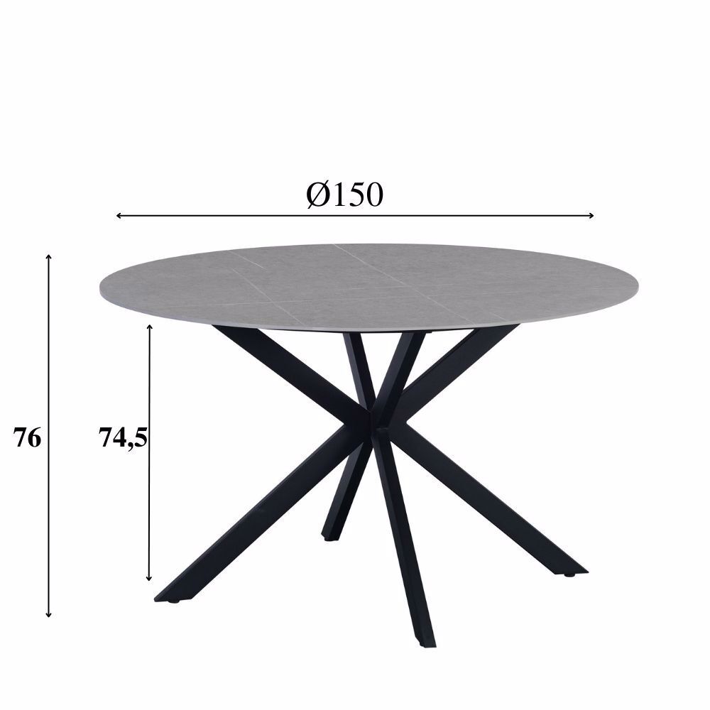 Eettafel Flurdena Grijs