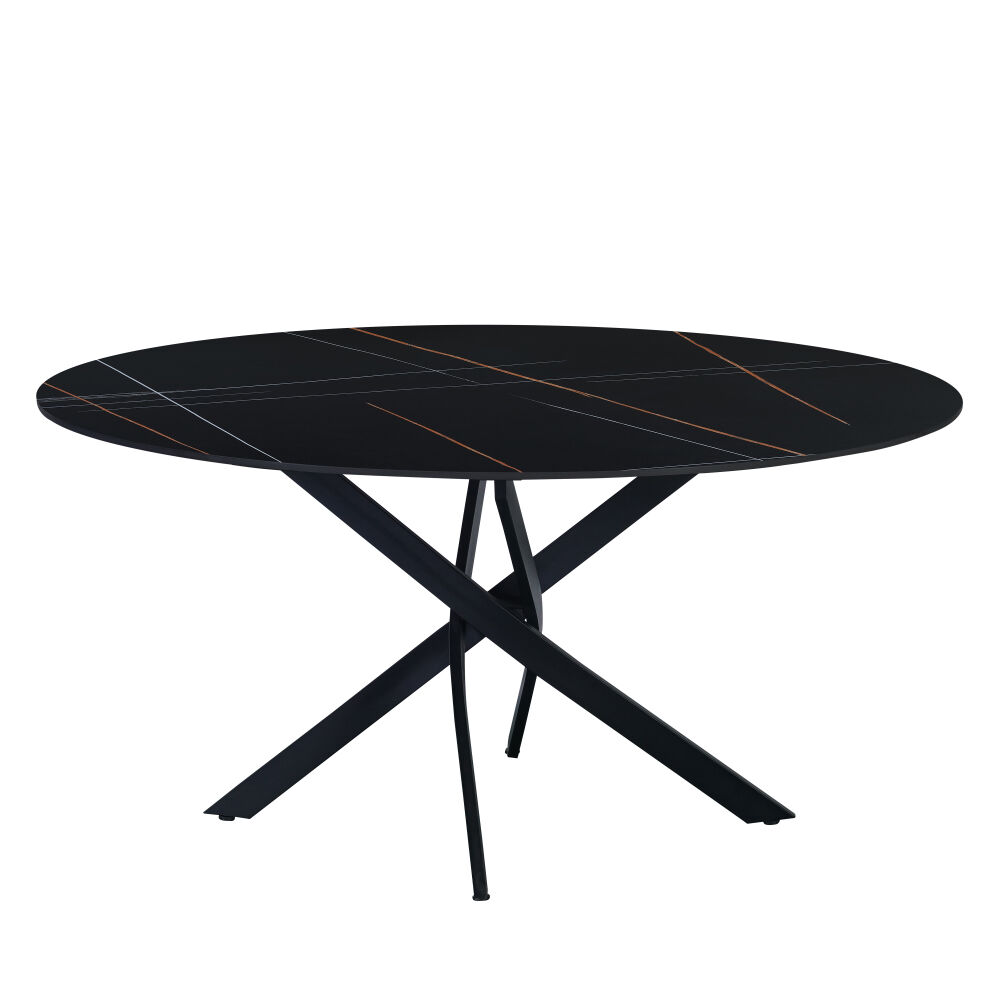 Eettafel Skausesta Zwart 130 cm