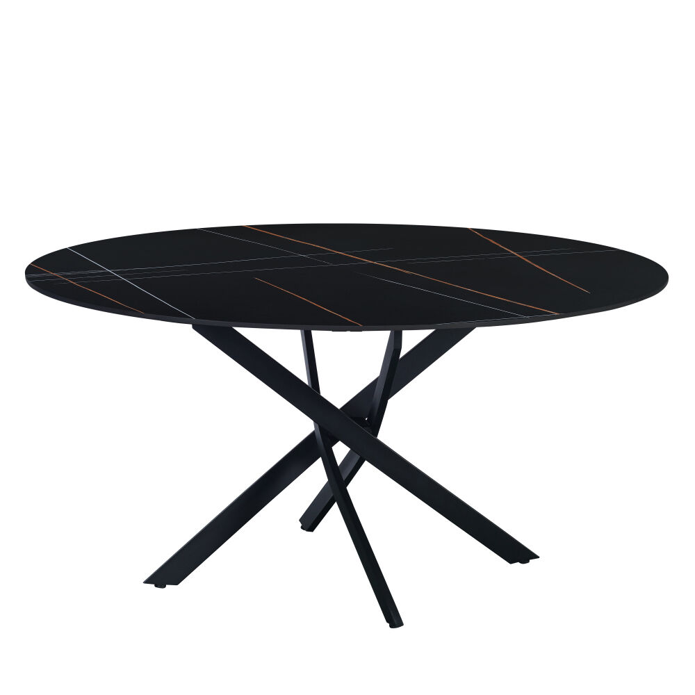 Eettafel Skausesta Zwart 130 cm - Afbeelding 2