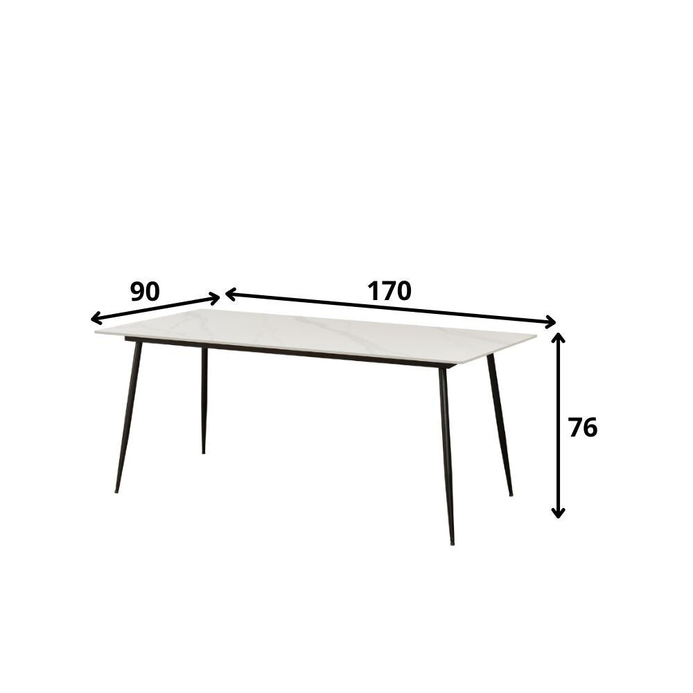 Eettafel Sarrine Wit 210x100 cm - Afbeelding 14