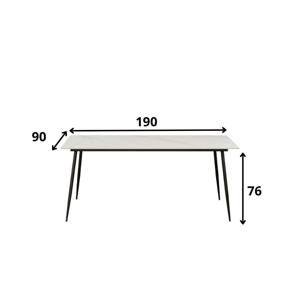 Eettafel Sarrine Wit 210x100 cm - Afbeelding 17