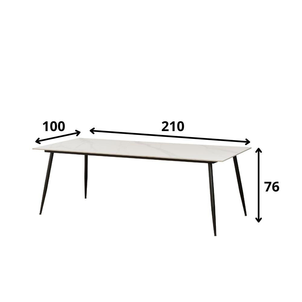 Eettafel Sarrine Wit 210x100 cm - Afbeelding 20