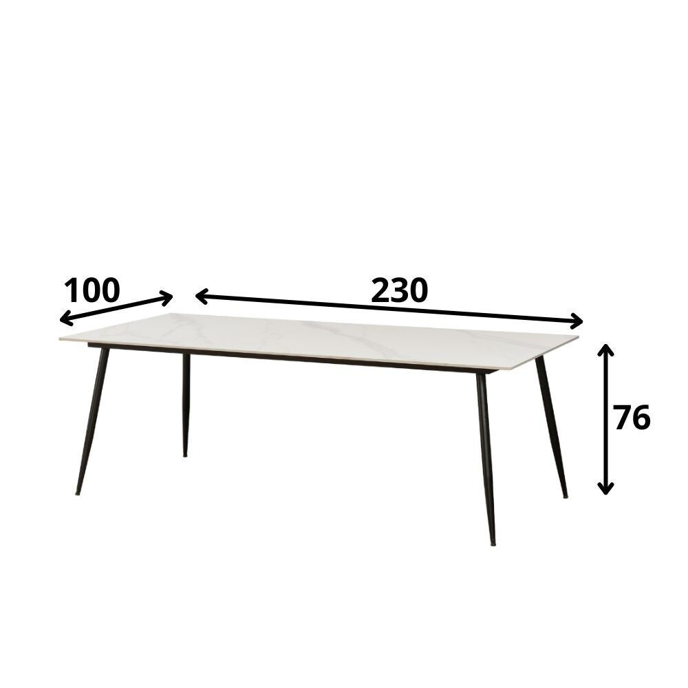 Eettafel Sarrine Wit 210x100 cm - Afbeelding 23