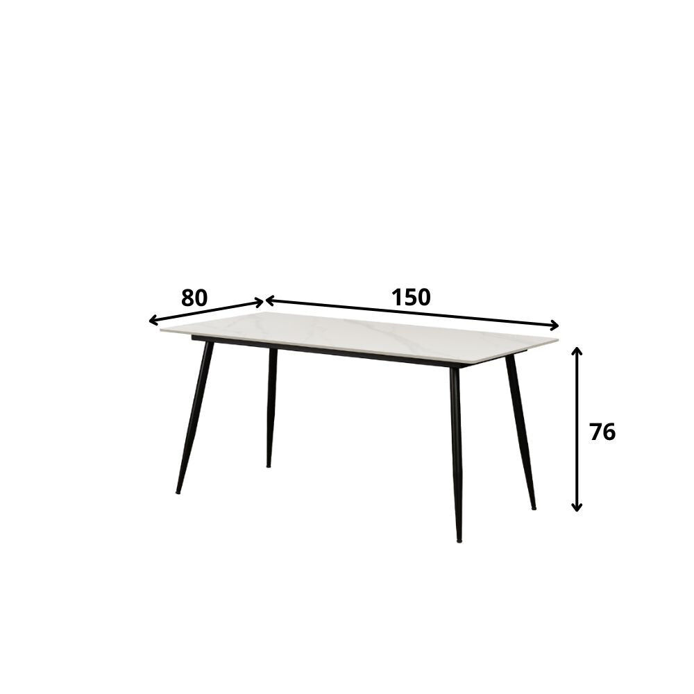 Eettafel Sarrine Wit 210x100 cm - Afbeelding 7