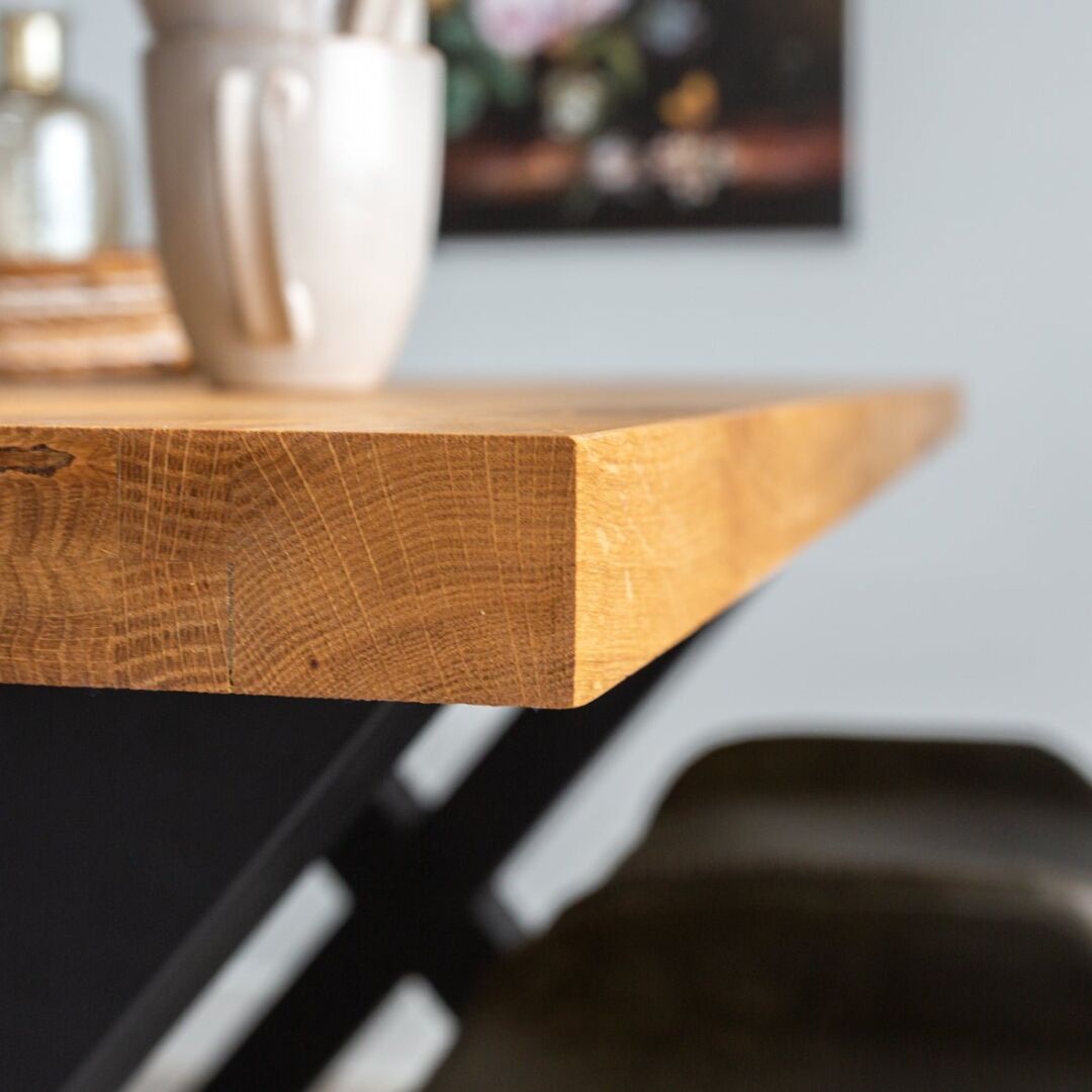 Eettafel Slooldy Zwart 160x90 cm - Afbeelding 6