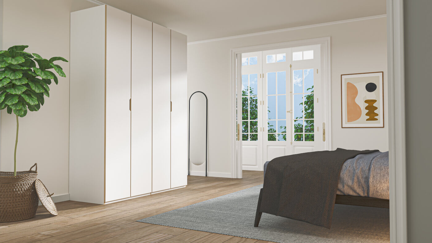 Kledingkast Jaunsone Wit 160 cm