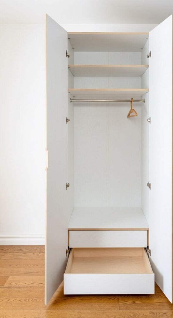 Kledingkast Jaunsone Wit 160 cm - Afbeelding 2
