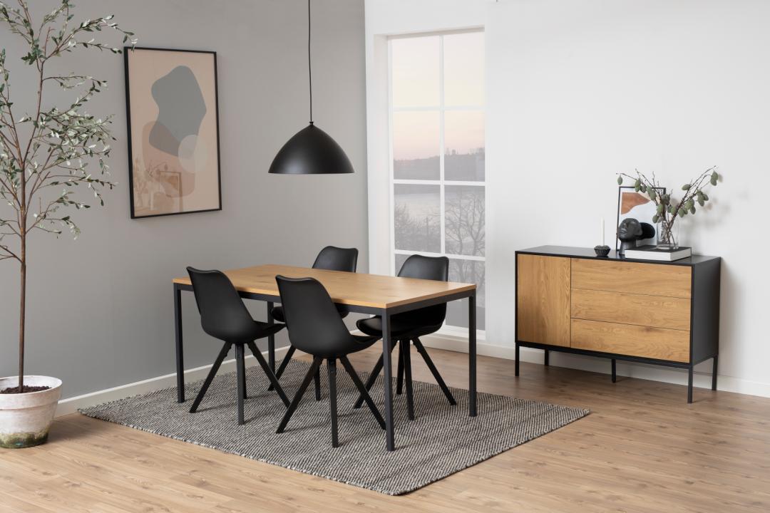 Dressoir Peintano Zwart 120 cm - Afbeelding 11
