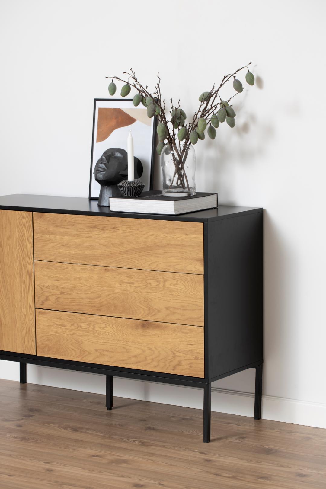 Dressoir Peintano Zwart 120 cm - Afbeelding 9