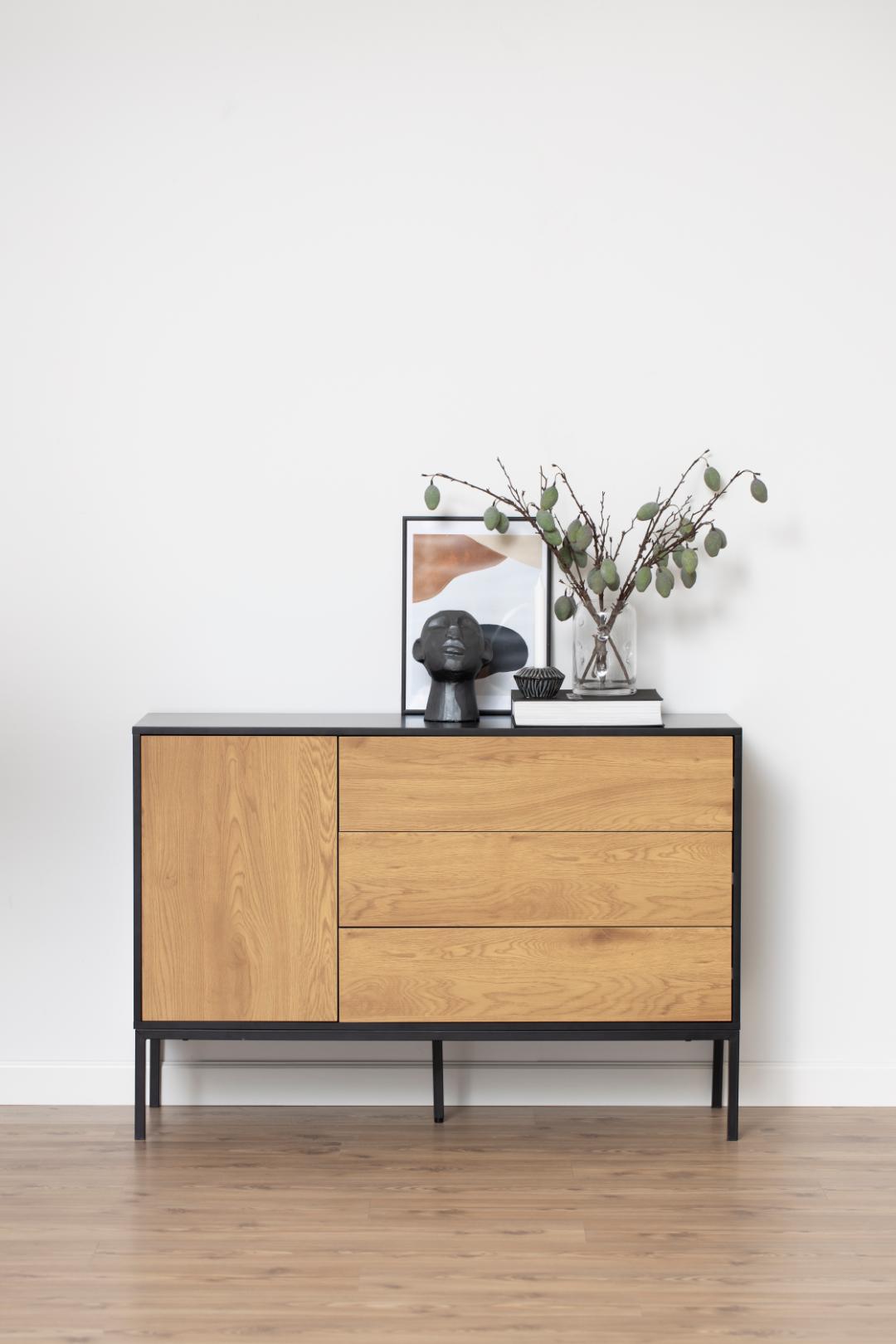 Dressoir Peintano Zwart 120 cm - Afbeelding 10