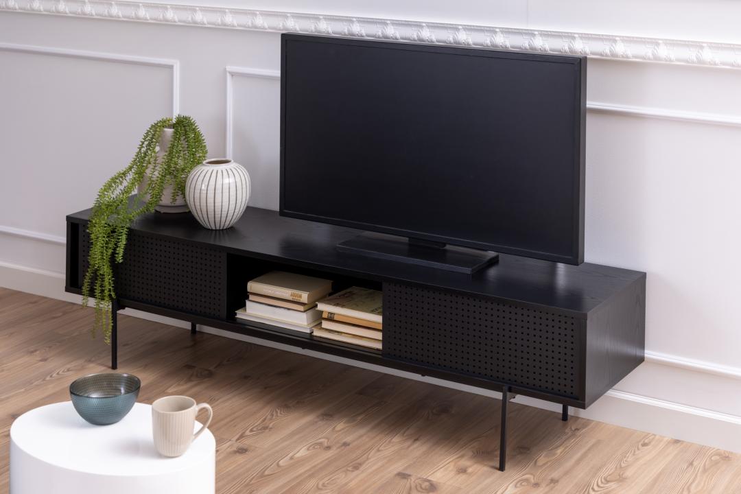 TV-meubel Tielty Zwart 180 cm - Afbeelding 8