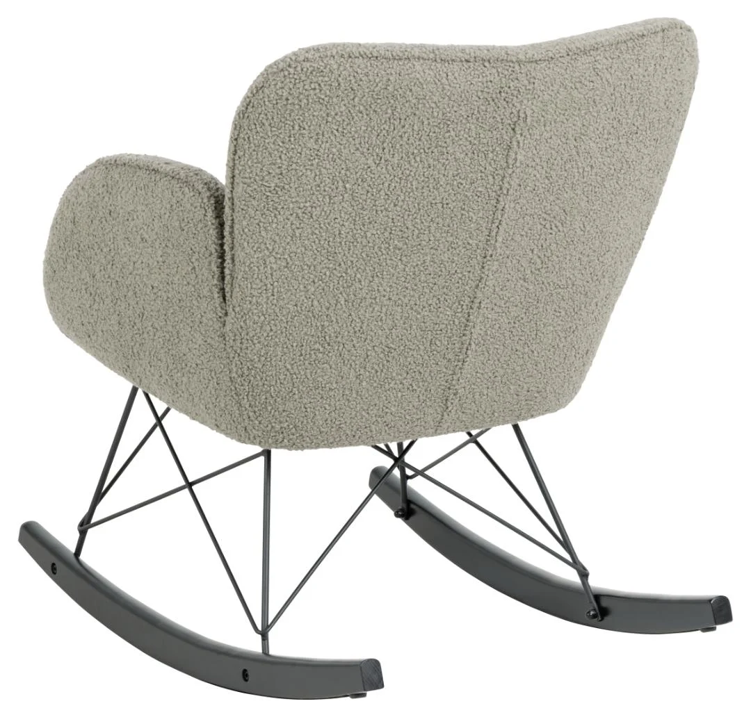 Fauteuil Schommelstoel Kinnas grijs staal - Afbeelding 2