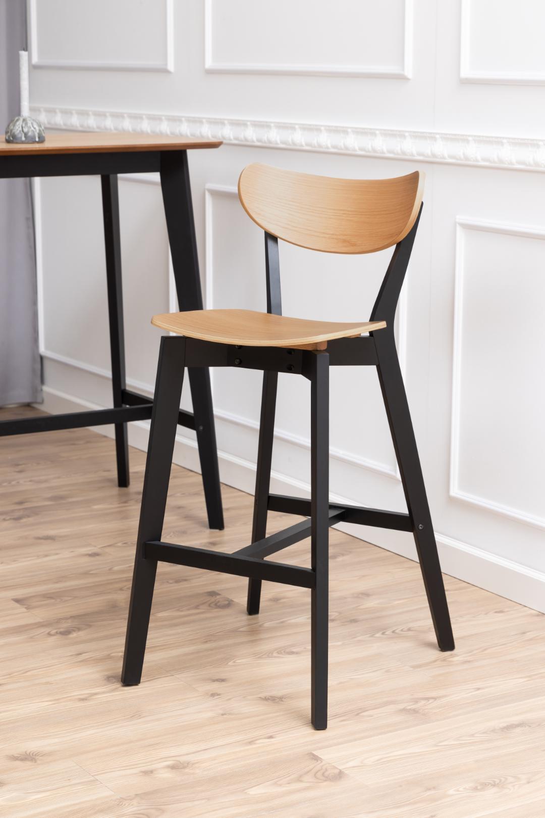 Barkruk Dorrane Hout Naturel - Afbeelding 6