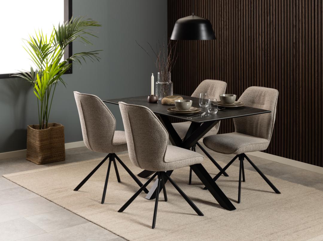 Eetkamerstoel Tennira Beige - Afbeelding 7