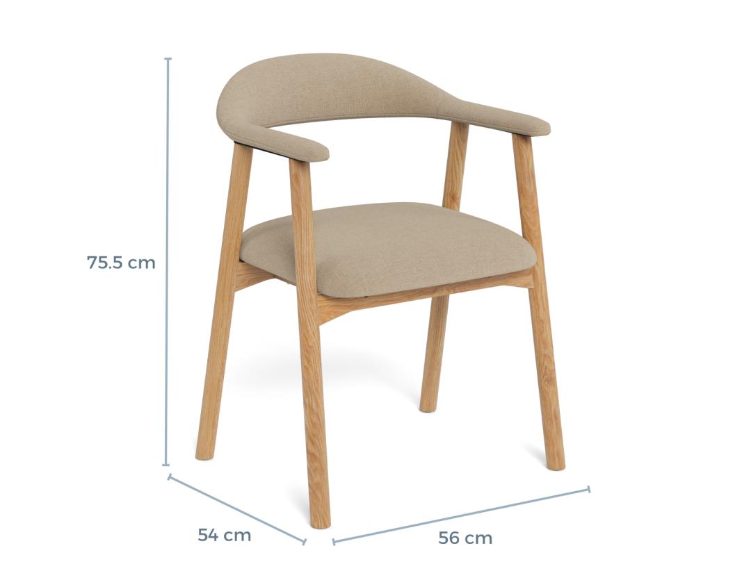 Eetkamerstoel Treskaro Beige - Afbeelding 8