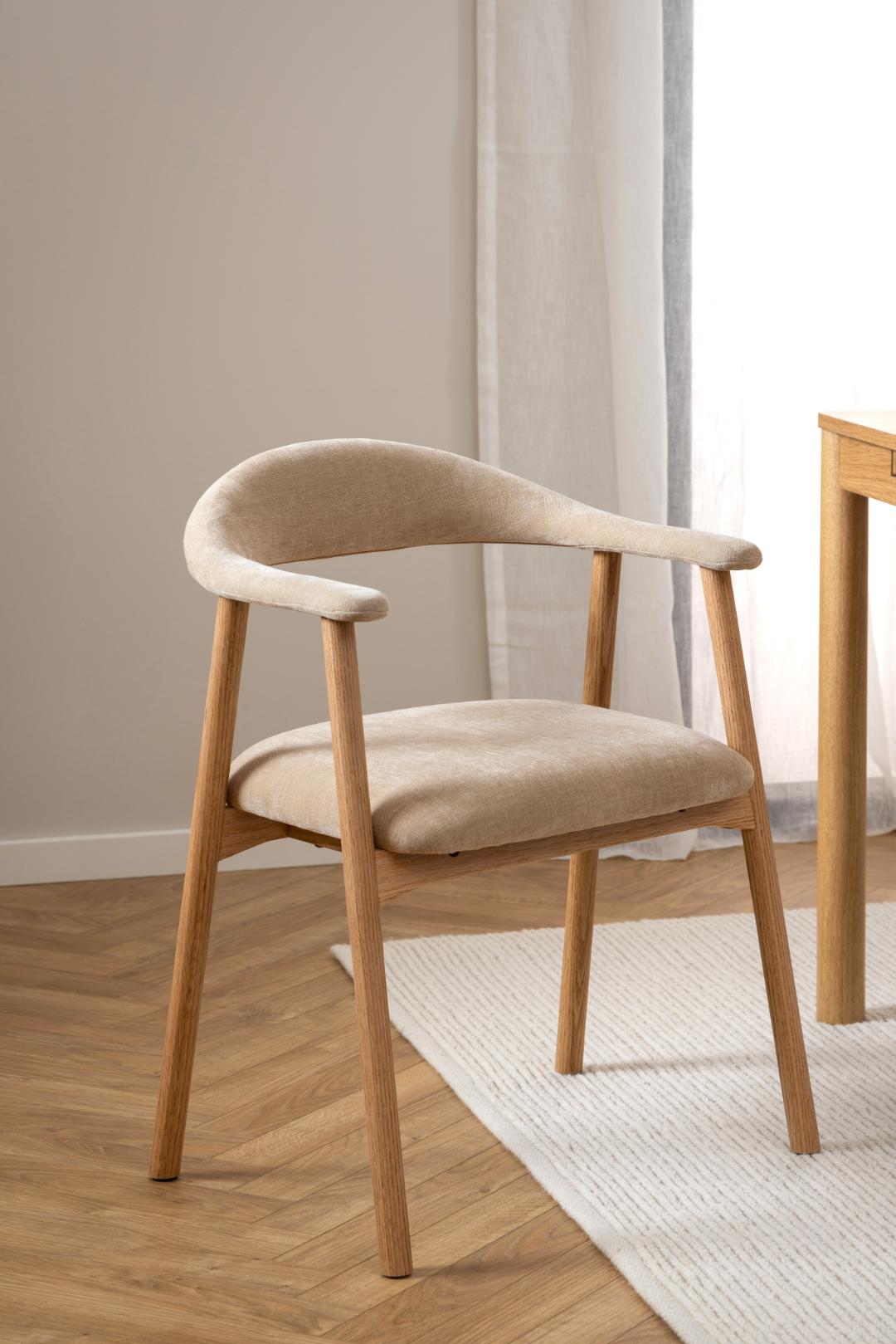 Eetkamerstoel Treskaro Beige - Afbeelding 9