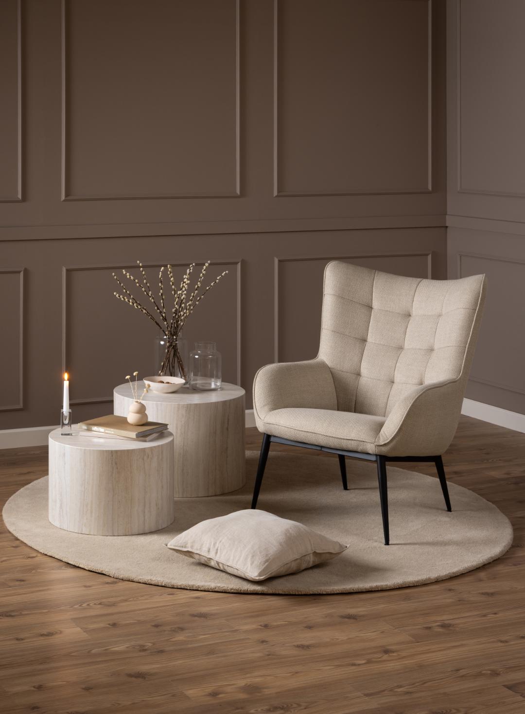 Ruststoel Pendik Beige - Afbeelding 7