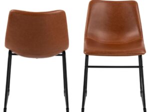Eetkamerstoel Zardik Kunstleer Bruin
