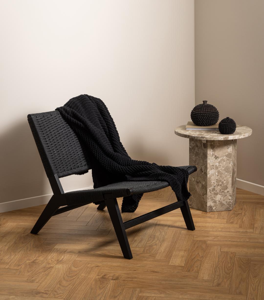 Fauteuil Daustira Hout Zwart - Afbeelding 8