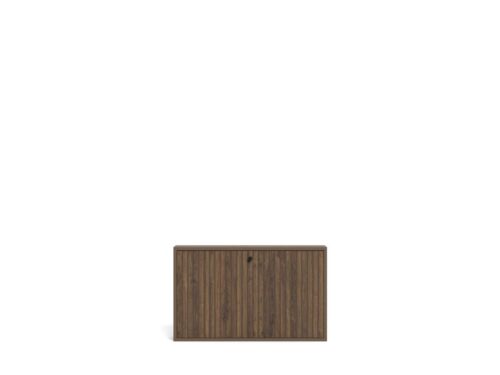 Schoenenkast Saarder Grijs 71,6 cm met gerookt eikenlook frame en lade, wandmontage