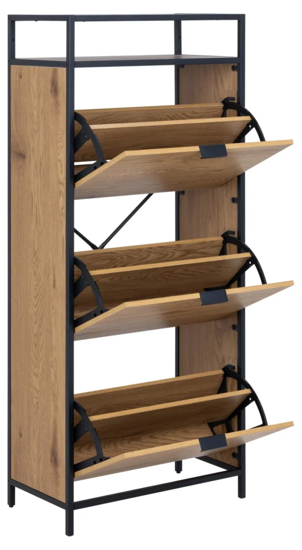 Schoenenkast Prostine Zwart 56 cm - Afbeelding 2