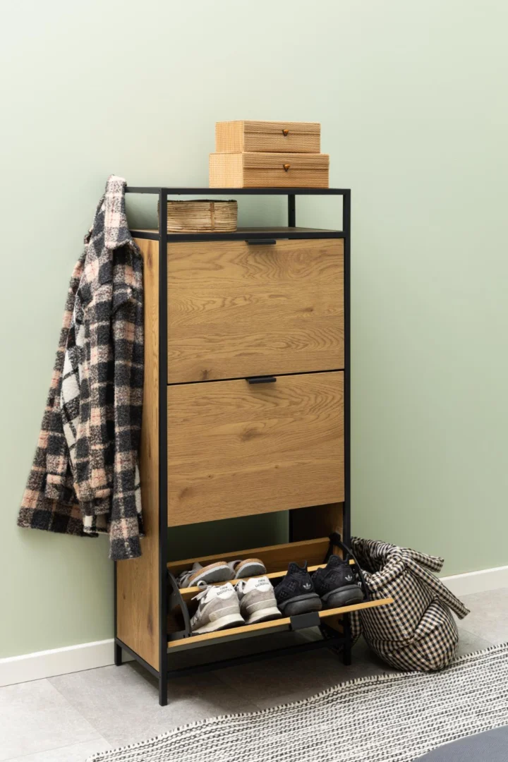 Schoenenkast Prostine Zwart 56 cm - Afbeelding 9
