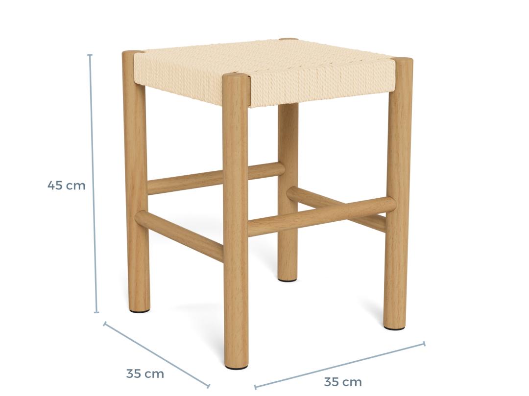 Kruk Raubesta Hout Wit - Afbeelding 8