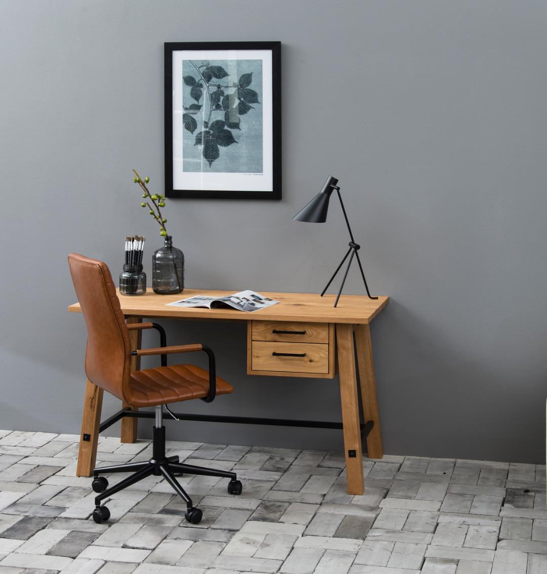 Bureaustoel Saaltella Kunstleer Bruin - Afbeelding 9