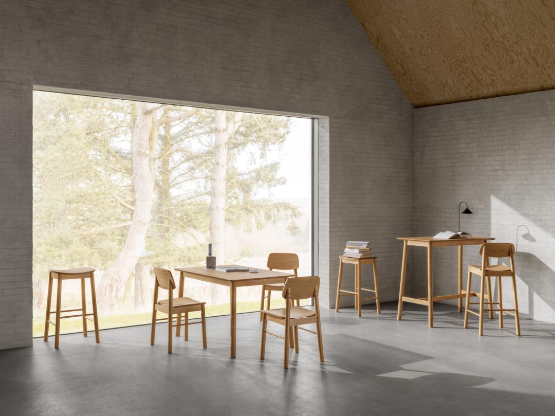 Barkruk Klordea Hout Naturel - Afbeelding 11