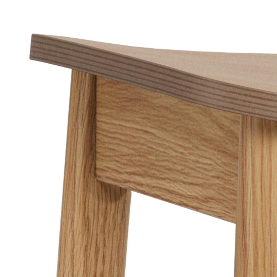 Barkruk Klordea Hout Naturel - Afbeelding 5